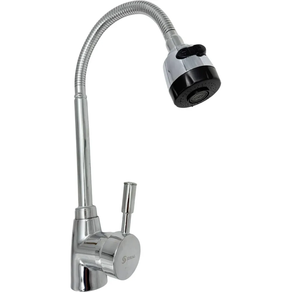 Oshxona smesiteli, tortiladigan dushli IDEAL 7014, nikel